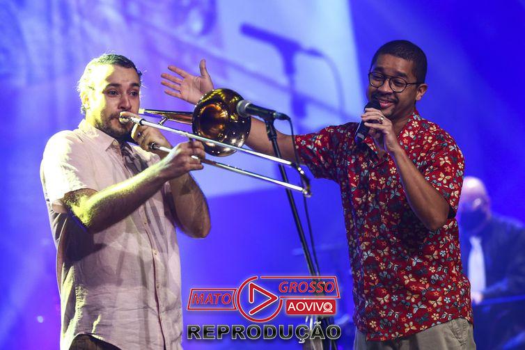 Daniel Rodrigues e Breno Alves, durante participação no Festival de Música Nacional FM.