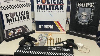 Operação policial em Cáceres resulta na prisão de cinco suspeitos com armas e drogas