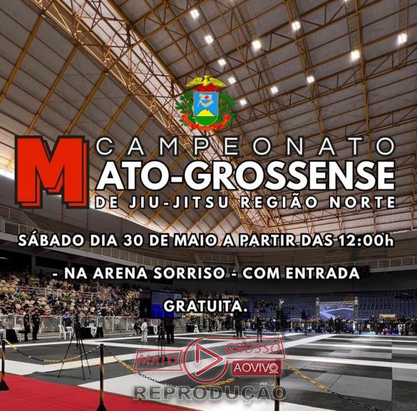 Arena Sorriso abre portas para Campeonato Mato-grossense de Jiu-jitsu com entrada gratuita