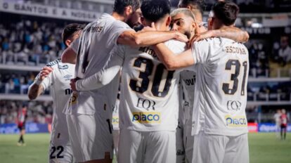 Santos supera o Vitória por 3 a 1 na Vila e escapa do Z4 no Brasileirão