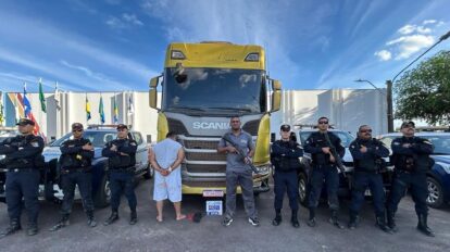 Ladrão de Scania é baleado pela PM em Mato Grosso após perseguição e fuga em rio