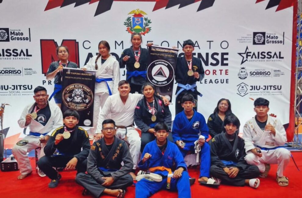 Jiu-jitsu transforma realidade de estudantes indígenas em Brasnorte
