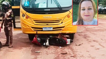 Acidente fatal em Guarantã do Norte: mulher sem CNH morre após colisão com ônibus escolar da Apae