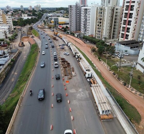 Trânsito na Miguel Sutil será totalmente interrompido para obras de viaduto