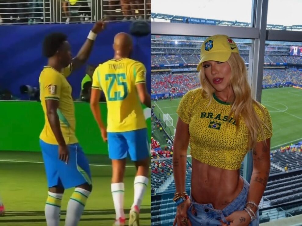 Vini Jr. marca para o Brasil e dedica gol a Virginia Fonseca, atiçando rumores