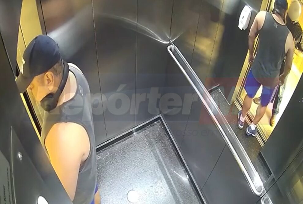 Vídeo flagra policial aposentado Luciano Testa barrando vizinho antes de agressão em Cuiabá.