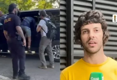 Humorista Diogo Defante encena falsa prisão nos EUA e viraliza nas redes sociais