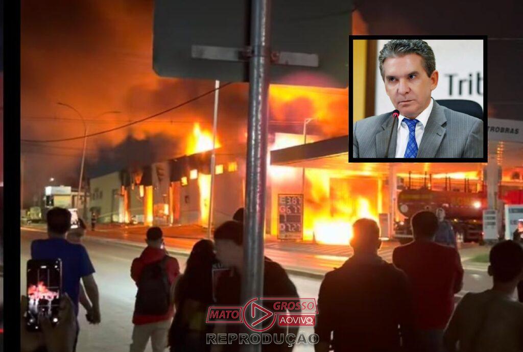 Sérgio Ricardo do Tce-mt acompanhará investigação de incêndio que destruiu depósito da Educação em Várzea Grande
