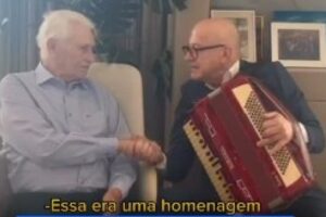 Governador de Mato Grosso celebra 96 anos do pai com homenagem musical no Rio Grande do Sul