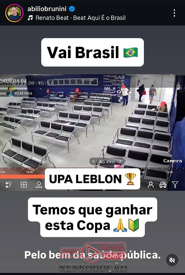 Abilio Brunini viraliza com UPA Leblon vazia durante jogo da seleção brasileira