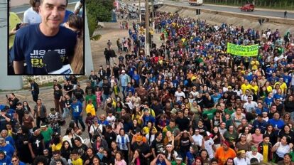 Flávio Bolsonaro mobiliza direita em Marcha para Jesus que parou Cuiabá