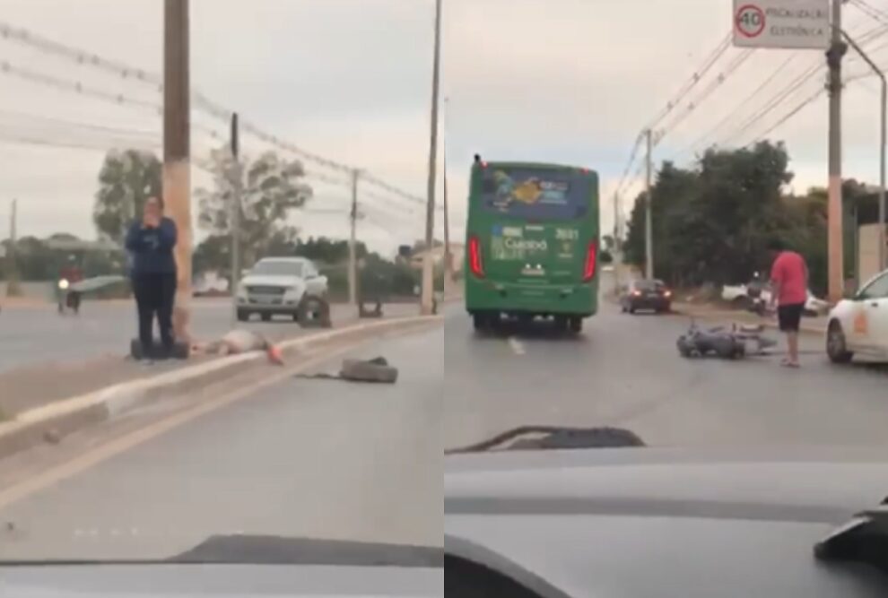 Motociclista morre em colisão fatal com poste na Avenida Fernando Corrêa, em Cuiabá