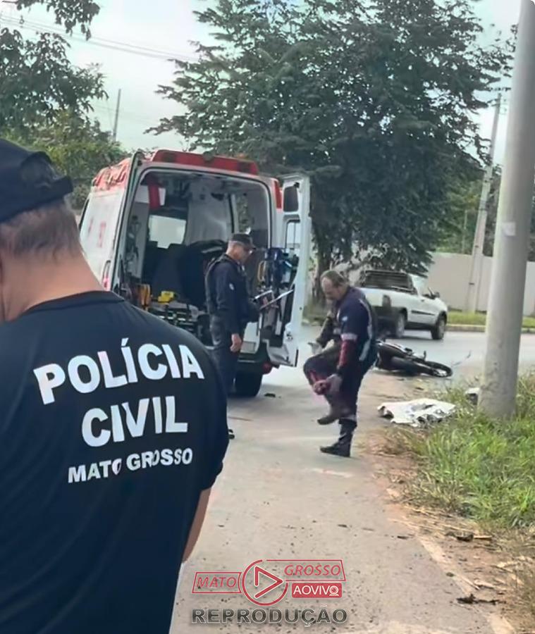 Duas mortes de motociclistas em acidentes com postes chocam Cuiabá neste domingo