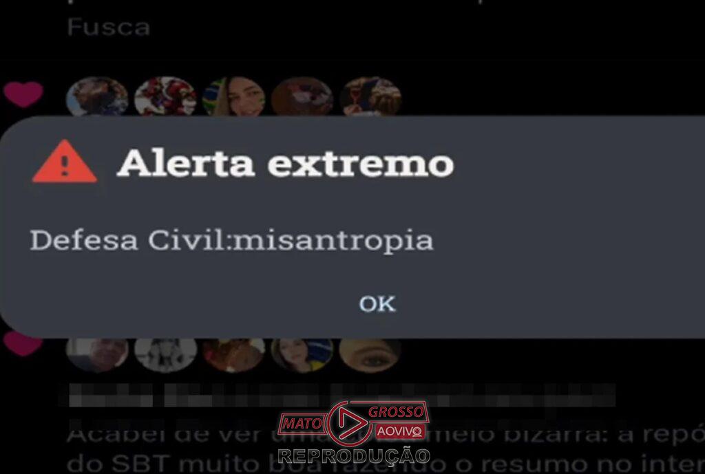 Sistema da Defesa Civil é invadido e dispara alerta falso com 'misantropia' assustando o país (19 e 20)