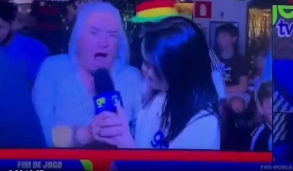 Torcedora surpreende repórter do GE TV com gritos contra Lula em transmissão da Copa