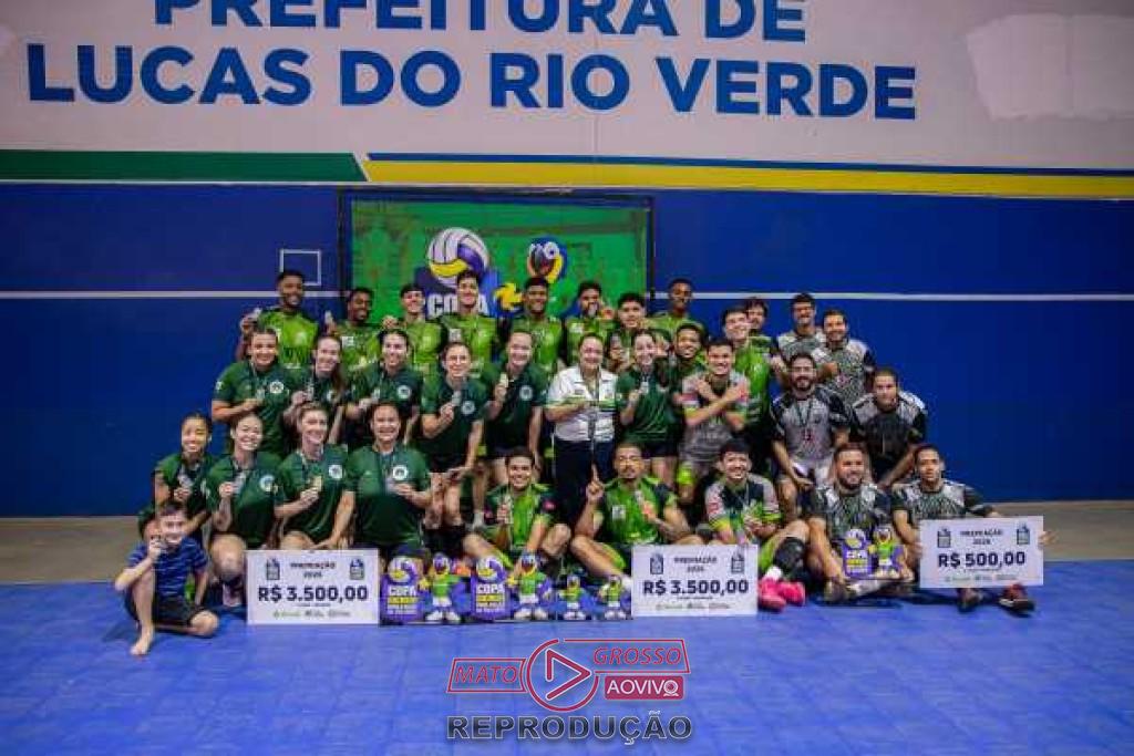 Lucas do Rio Verde conquista títulos no vôlei masculino e feminino da Copa Sicredi Viva Lucas