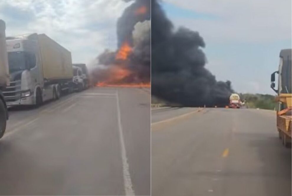 Tragédia na Rodovia dos Imigrantes: motorista morre carbonizado após explosão de caminhão
