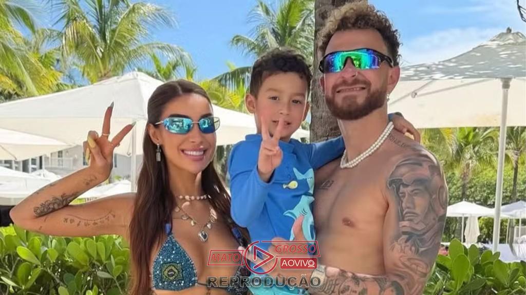 Ex-casal Bianca Andrade e Fred Bruno juntos em Miami para dia com o filho Cris