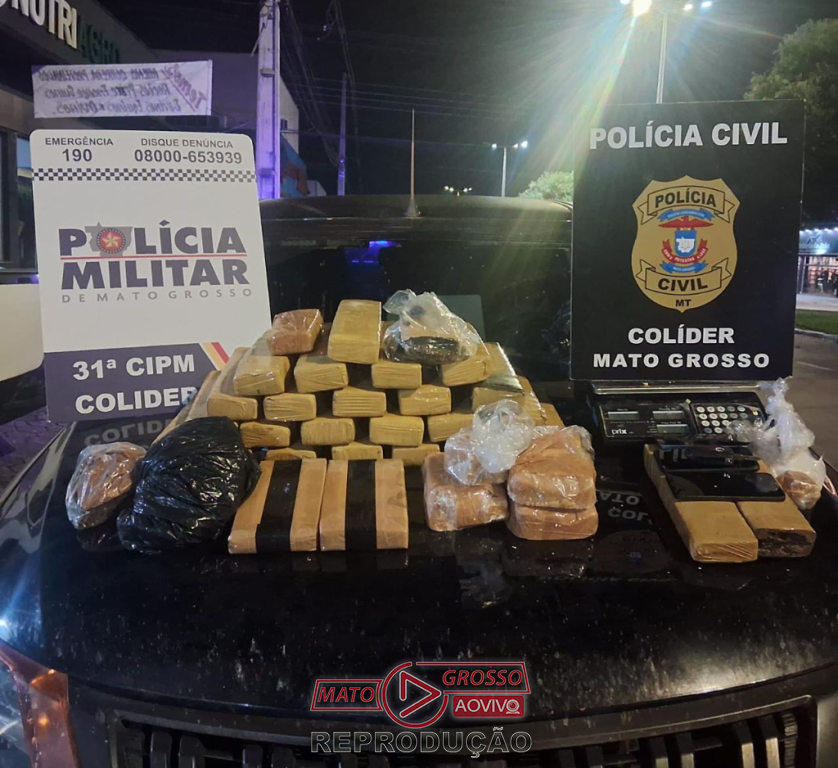 Operação policial retira 32 quilos de entorpecentes de circulação em Colíder