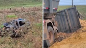 Acidente fatal na Br-364 em Comodoro: homem de 51 anos morre em batida entre Palio e carreta