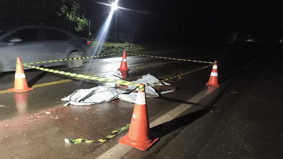 Pedestre morre atropelado na Br-364 em Jangada e motorista foge sem prestar socorro